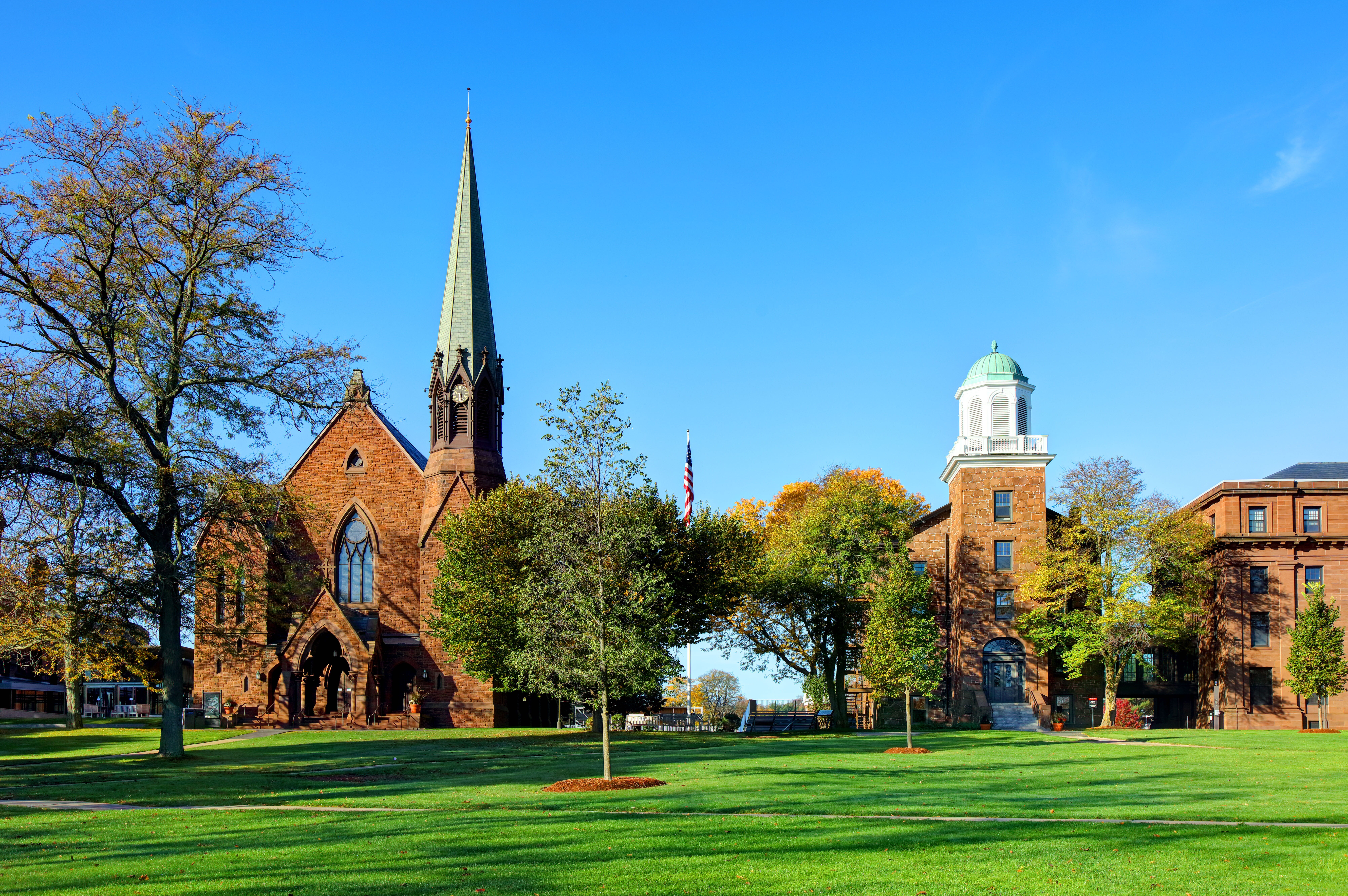 College Row on the campus of Wesleyan University in Middletown, Conn., on Oct. 28, 2017.